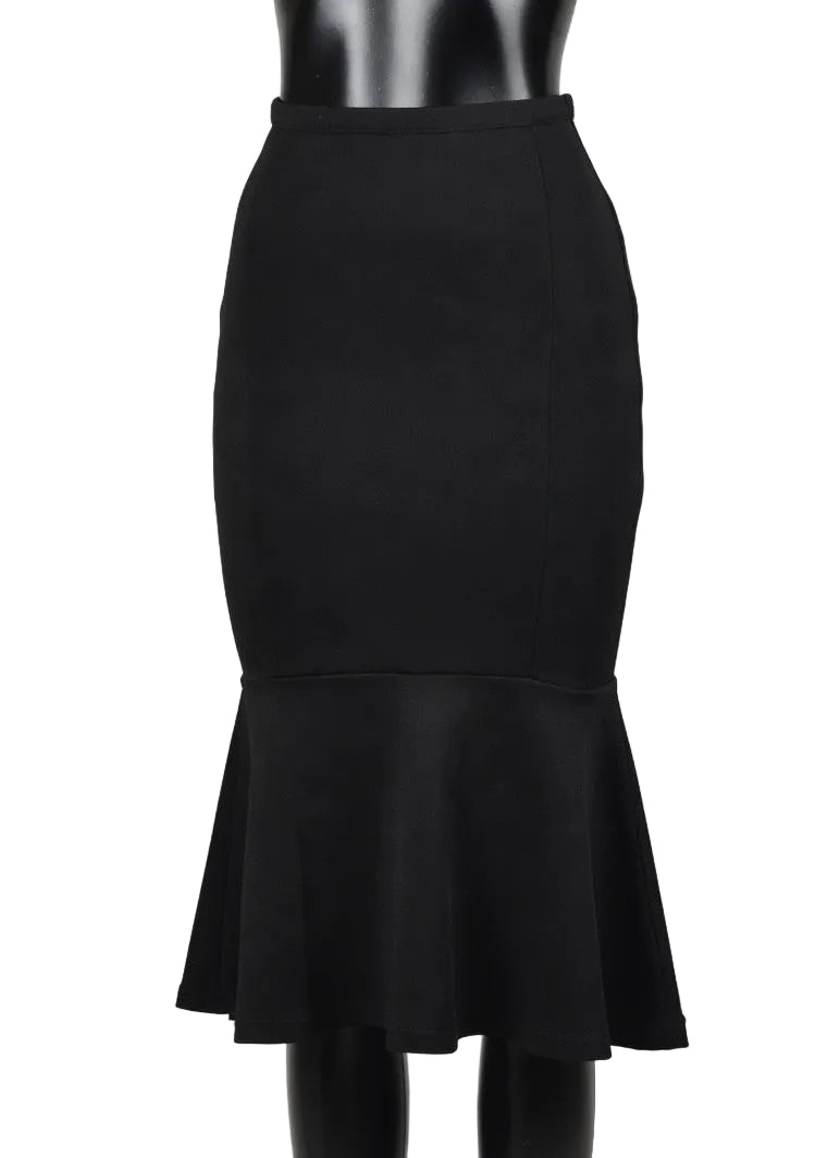 High Waist Slim Trumpet Mermaid Ankle Length Skirt