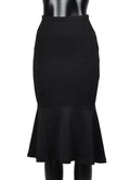 High Waist Slim Trumpet Mermaid Ankle Length Skirt