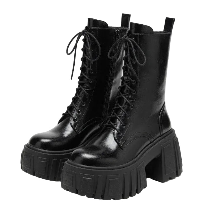 Gothic Platform Mid-calf Boots Women’s Shoes