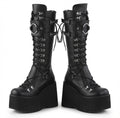 Long Wedge Boots for Women Gothic Shoes Over-the-knee Platforms