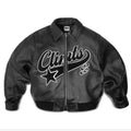 Hip Hop Leather Retro Embroidery Jacket