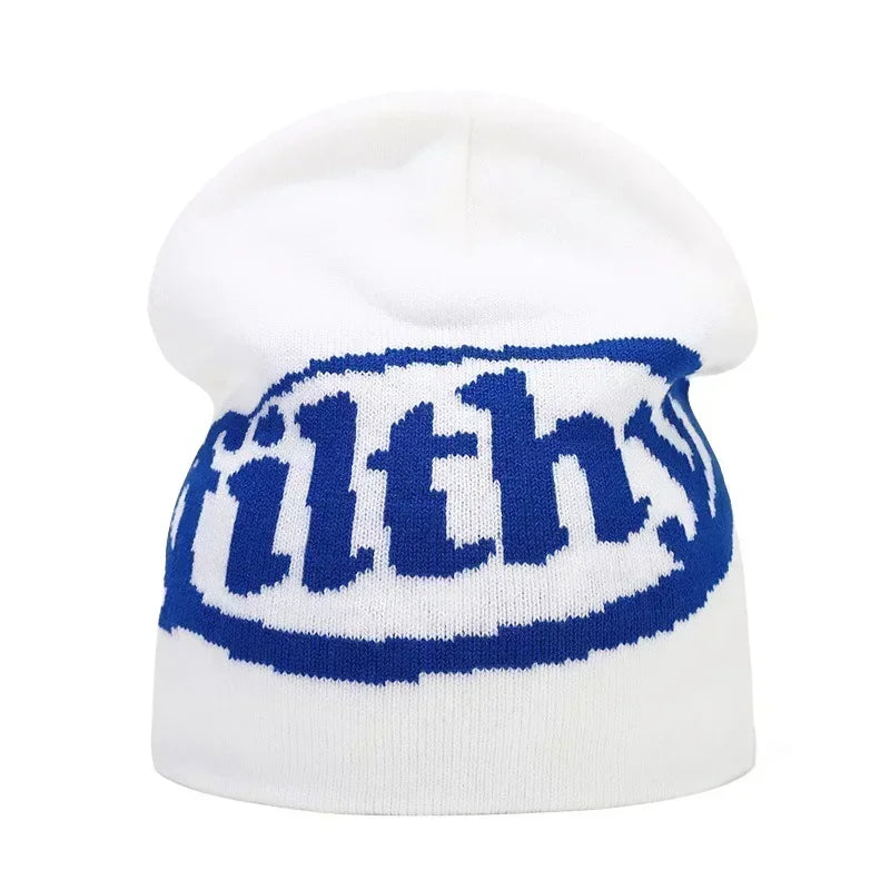 Filthy Letter Knitted Toque Skullcap