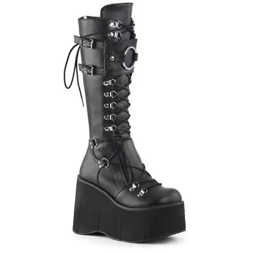 Long Wedge Boots for Women Gothic Shoes Over-the-knee Platforms