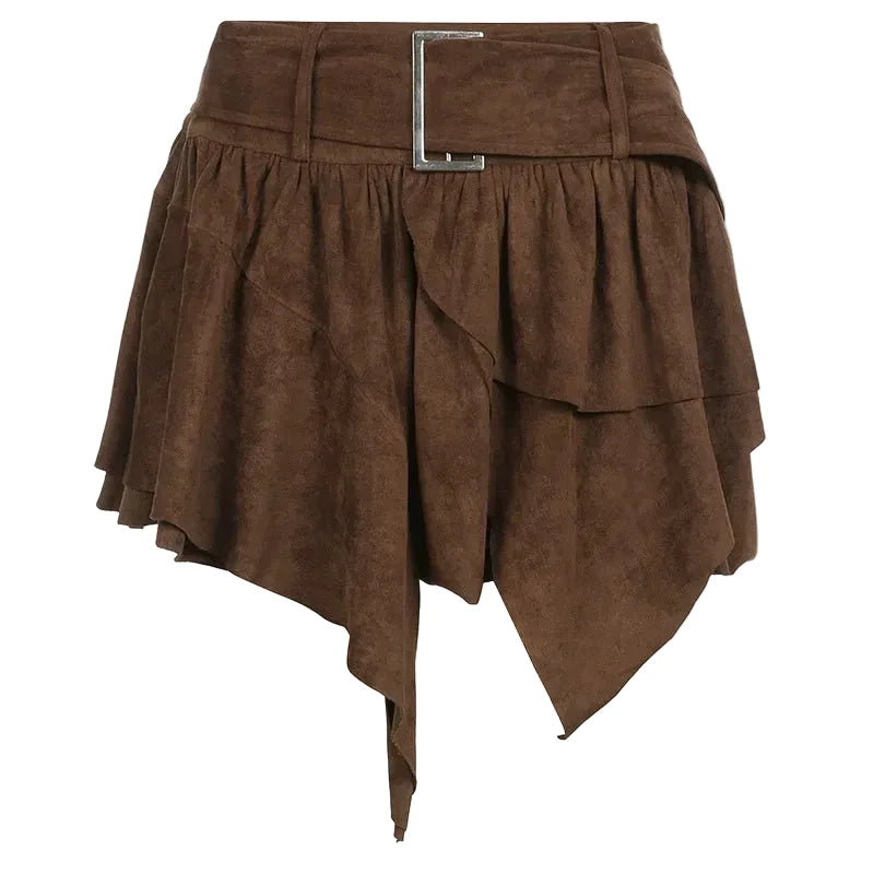 Skirt for Women Multi-Layer Half High Waist and Leg Length A-Line Skirt